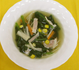えのきとほうれん草のスープ